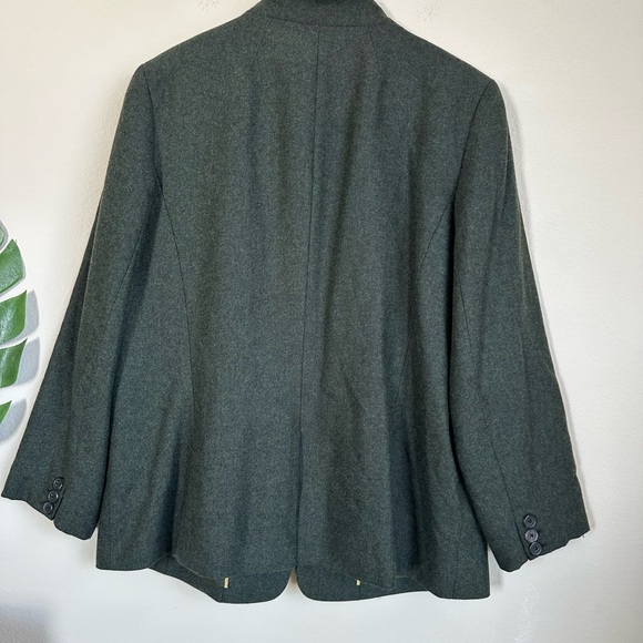 Talbots Luxe Wool Cashmere Flannel Single Button Blazer - Picture 10 of 14